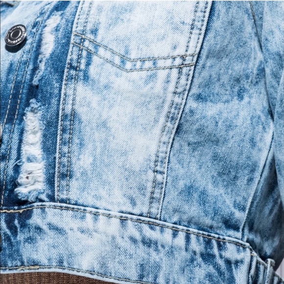 Distressed crop Jean jacket - Picture 5 of 5